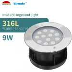 24V Hot sales round 9w led underground lights ip68 outdoor Garden RGB Inground LED Lighting Fixture