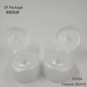 28/410 Plasticflip top cap smooth closure for lotion bottle