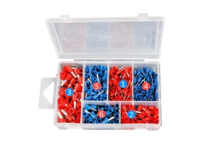 295Pcs/ Box 18 In 1 Insulated Terminals Spade Ring Fork U-type Electrical Crimp Connector Tube Wire Connector Assortment Kit