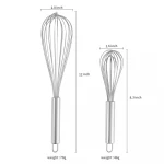 2pcs set kitchen stainless steel whisk set egg beater egg blender stainless steel whisk