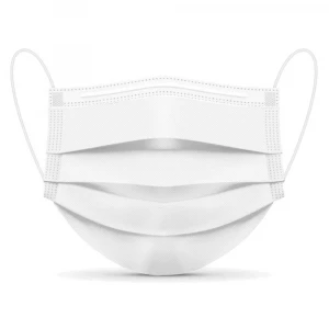 3 Ply Mask Disposable Face Masks Non-Medical 3ply Disposable FaceMask OEM  White Color Respirator Mask