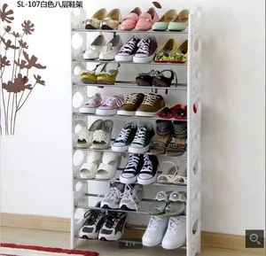 30 Pairs 10 Shelves Free Standing Amazing Shoe Rack in Plastic