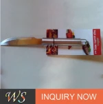 304stainless steel material bbq knife with stainless steel metal handle and hook hole for hanging