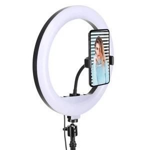 30cm/12inch Ring Light 2700-5500k Dimmable Outer Photographic Led Selfie Ring Light With Phone Holder For Video Live Studio