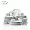 30pcs square shape dinner set with floral Dinnerware For Home