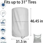 31" Seasonal Tire Storage bag Winter Spare Tire Storage Cover 420D oxford Black Waterproof Tire Storage bag
