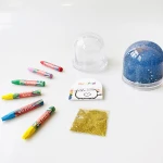 32*28*9cm Baby Girl Educational Toys Water Picture Frame DIY Snow Globe Plastic