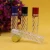 Import 3.5ml small empty glass perfume bottle refillable cross grain glass roll on bottles from China