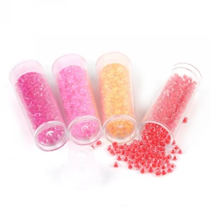 3mm Top Glass Loose Dye Core Color Seed Spacer Beads 8/0 Jewelry Making DIY, Women Kids Garment Accessories