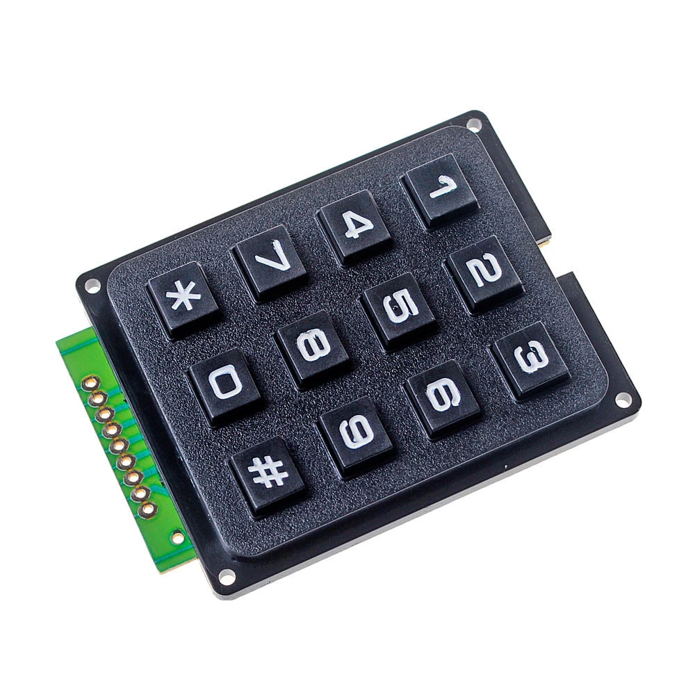 3x4 Matrix Keyboard Module 4*3 Matrix Array Keypad Module 12 Keys Button Switch for DIY