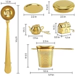 4 Pack Gold Stainless Steel Tea Infuser