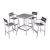 Import 4 Seater  Plastic Wood Top  Metal Aluminum High Outdoor Counter Bar Table And Chairs from China