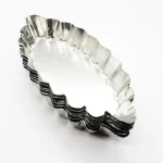 430 Stainless Steel Baking Tools Sailing Boat Shape Reusable Metal Egg Tart Mold Baking Pastry