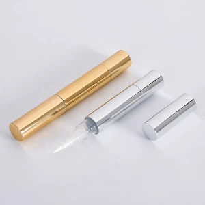 4ml empty pen tube for cuticle oil, nail oil in shinny gold and silver