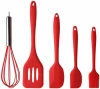 5 Piece Silicone Kitchen Cooking Utensils Set With Whisk Baking Tools Heat Resistant Non Stick Kitchen BBQ Tools Gadgets