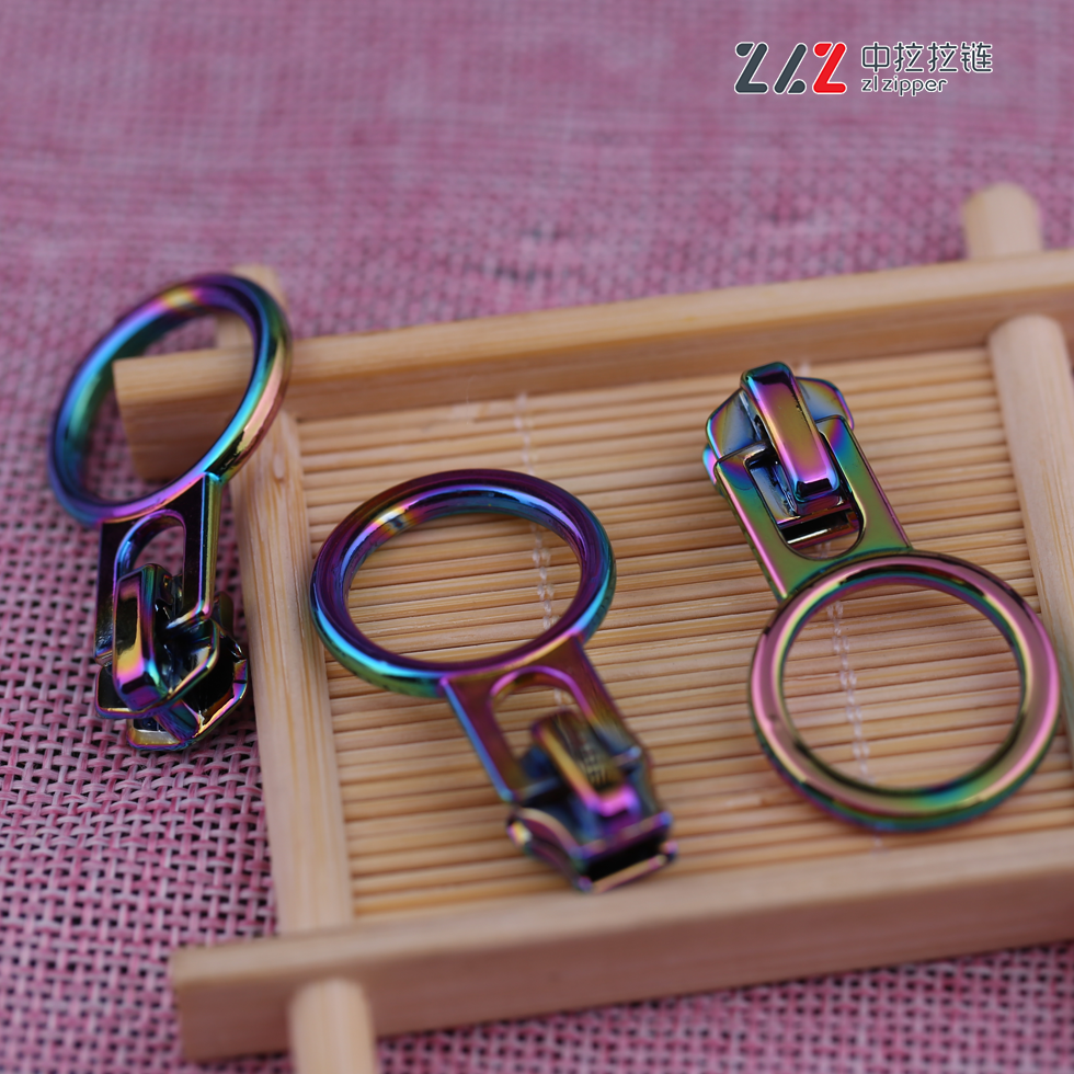 5# rainbow zipper slider with auto lock slider