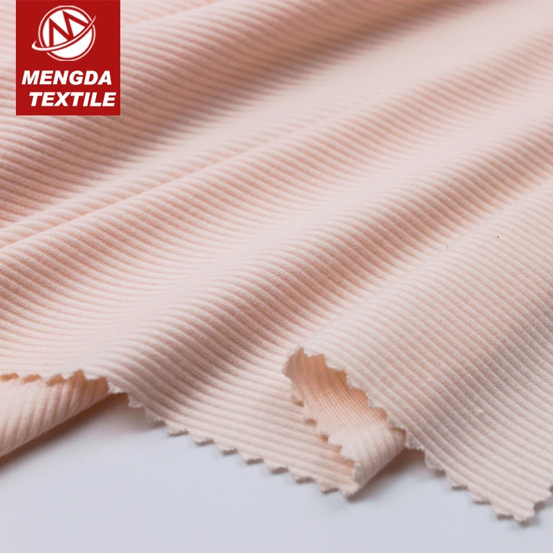 50s rayon fabric 2018 viscose and elastane 2*2 rib knit fabric