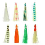 5cm 9cm 11.5cm 15cm Rubber octopus fishing lure Silicone glow hoochie octopus lure luminous squid skirts