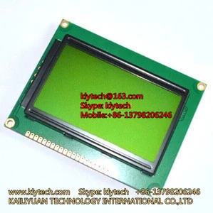 ! 5pcs/lot 128*64 DOTS LCD module 5V Yellow and green screen 12864 LCD with backlight ST7920 Parallel port