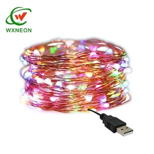 5V USB Powered Multicolor 10M 100 Led Copper Wire Fairy Rice String Lights