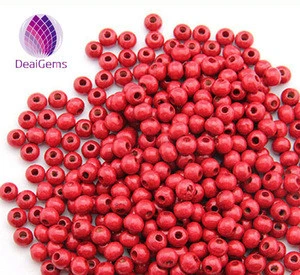 5x6mm colorful wood round beads for bracelet making