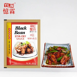 60g Chinese style black bean garlic stir-fry sauce with BRC certificate