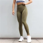 7 Shark Color Gym Seamless Tight Red Purple Knitted Pants Acrylic Fibers Tall Curvy Leggings