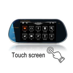 7inch touch screen car mirror monitor with mirror link