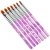 Import 7pcs/set uv gel poly extension gel nail brush nail art tips builder brush purple acrylic handle nail painting brush from China