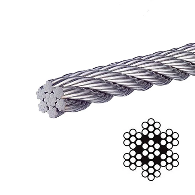 7x7 7x19 Strand Core Aircraft Stainless Steel Cable, 1770MPA 1960 MPA Standard Breaking Strength by Harbor Craft