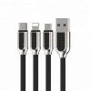 8 pin usb data sync charging cable cord for iphone ,flat striped data charger cable metal case