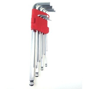 9-Piece Extra Long Arm Metric 1.5mm-10mm Allen Key Spanner Hex Wrench Set Specification Screwdriver L-Keys