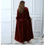 A5082 Women Luxury Full Length Dressing Gown Fluffy Bathrobe Nightwear Loungewear