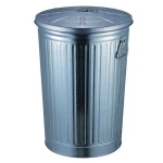 A6501 zinc plated waste bin with 25 / 35 / 45 / 55 / 65 / 75 / 100L