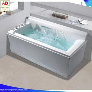 AD-3020 Make In Foshan High Quality Luxury Waterfall Led Bathtub Rectangular Bathtub for 2 Person Whirlpool Spa Hot Tub AD-3020