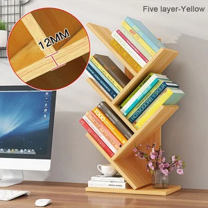 Adjustable wooden Desktop Bookshelf Countertop Bookcase Desk Book Storage Organizer Display Shelf Rack