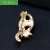 Import AG155-A 8g direct selling black kitten rhinestone brooch from China