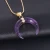 Import AJ402 Natural healing crystal custom moon shape pendant necklace jewelry necklaces from China