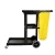 Import Alpine Industries 3-Shelf Janitorial Platform Cleaning PVC Cart with Yellow Vinyl Bag from USA