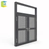 Aluminum Double Glass Enterance Hinged Door with Security Fly Screen