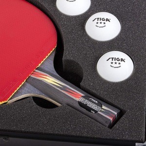 Aluminum Table Tennis Racket Hard Case Transports and Stores One Racket and Three Balls