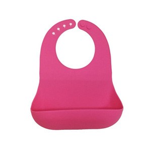 Amazon best selling waterproof silicone baby bib with food pocket