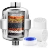 Amazon hot sale 12/15/17 stages vitamin C / E chromed finished shower filter / shower water filter