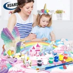 Amazon hot sale kids education creativity Non-toxic DIY art craft set pegasus painting kit drawing toys
