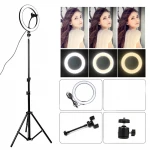 Amazon Photographic Light Phone Led Video Ring Light with Tripod Stand / Camera Circle Selfie Led Ring Light