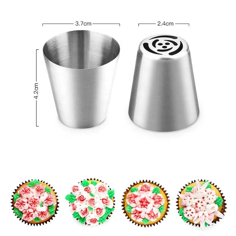 Amazon14PCS Piping Icing Nozzles Tips stainless steel Cake Decorating Tips Set Christmas Cupcake Supplies Kit Pastry Tip Set