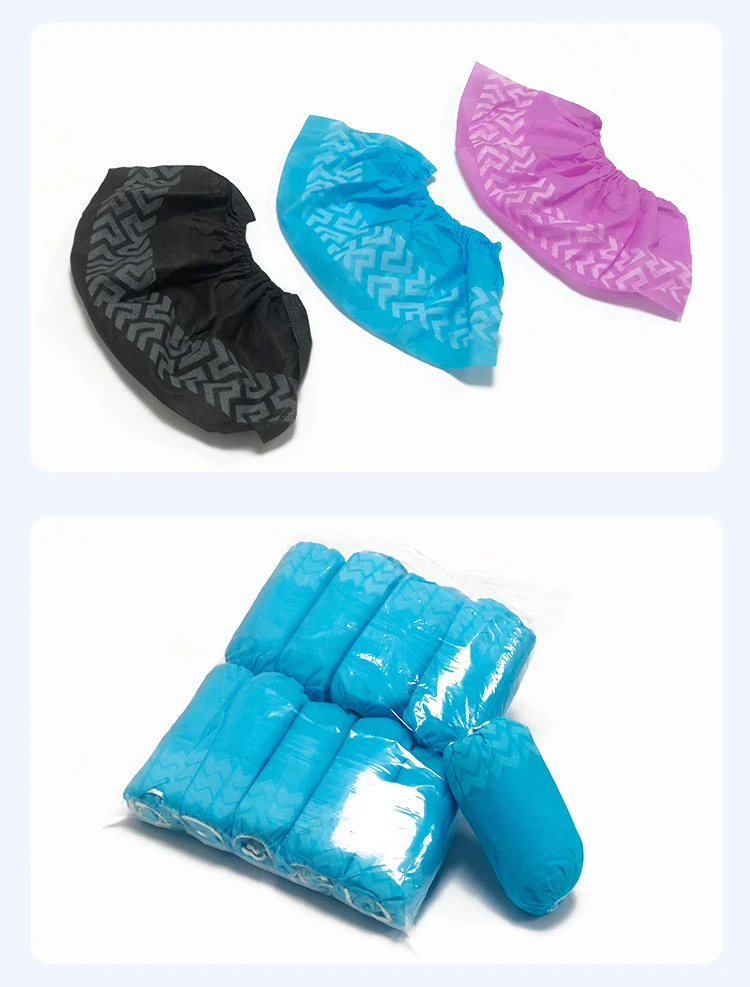 Anti Slip Protective Shoe Cover Shoe covers High Quality Pp  Non Woven Anti-skid Shoe Cover Shoecovers blue black pink