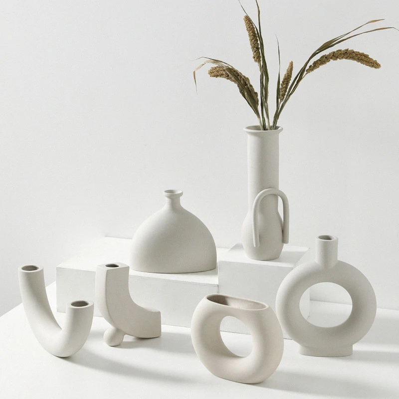 APHACATOP Ideal Weddings Flowers  White Ceramic Vase