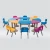 Import Attractive kindergarten desks and chairs from China