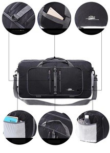 audit factory foldable team travel bag, outdoor sports gym club equipment duffel travel bag